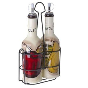 Cucina Italiana Ceramic Oil & Vinegar Cruet Set